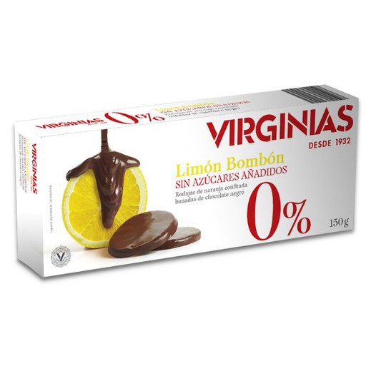 Nougat de bombom de limão sem adição de açúcar virginias 150 gr sem glúten