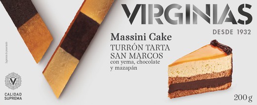 Turrón massini cake tarta san marcos virginias 200 grs sin gluten