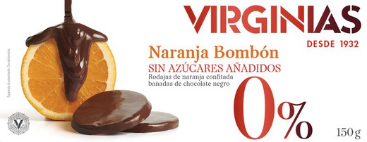 Orange bonbon nougat utan sockertillsatt virginia 150 gr glutenfri