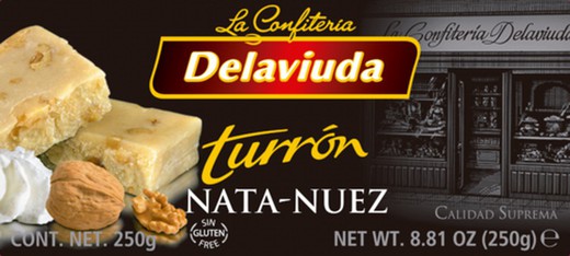 Turron Nata Nuez Delaviuda 250 grs