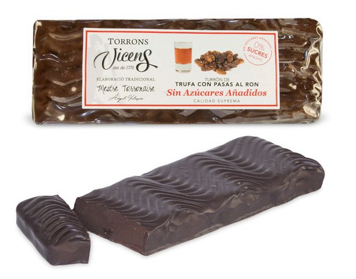 Sugar-Free Nougat Vicens Truffle with raisins in rum with sweeteners 250g