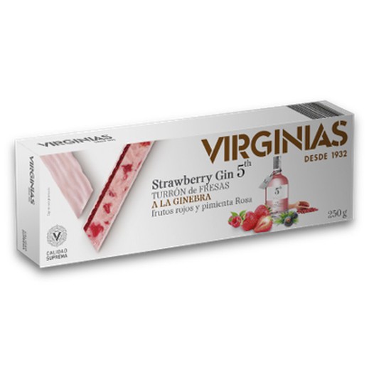 Strawberry gin nougat 5:e Strawberry Virginia gin 250 gr glutenfri