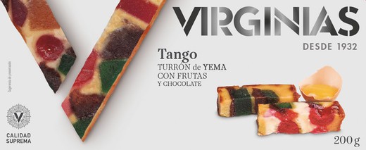 Turrón tango de yema con frutas confitadas virginias 200 grs sin gluten