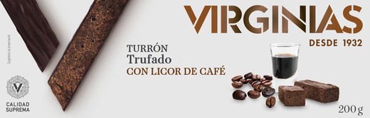 Torrone tartufato con liquore al caffè virginias 200 gr senza glutine