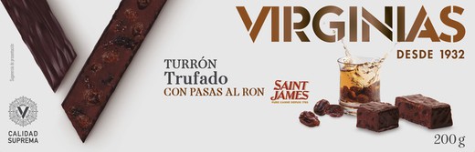 Tryffelnougat med rom saint james virginias russin 200 gr glutenfritt