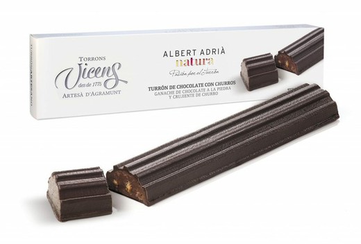 Turrón vicens chocolate con churros adrià natura especial 250g