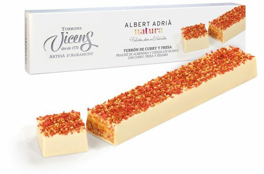 Nougat Vicens Curry i truskawka Special Albert Adria 300g