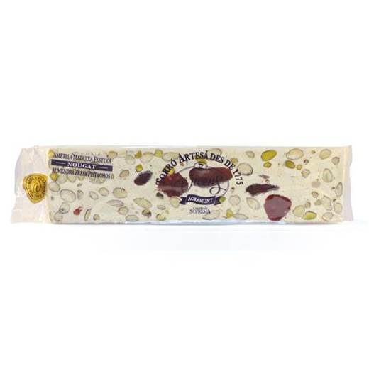 Vicens semi-hard almond strawberry and special pistachio nougat 300g