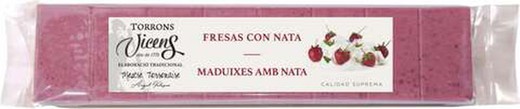 Turrón Vicens Trufa Fresas con Nata Especial 300 grs