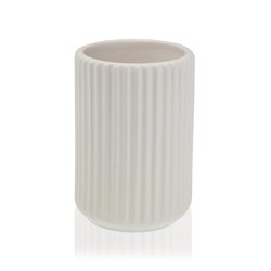 Vaso de baño rayas blanco