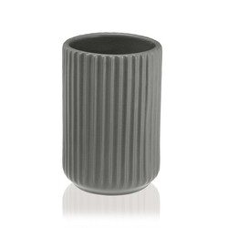 Vaso de baño rayas gris