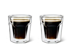 Xícara de café expresso de vidro de parede dupla, 2 peças. Leopoldo