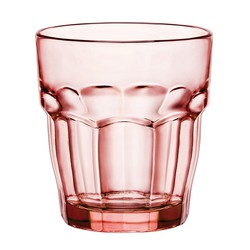 Vaso Rock Agua Rosa (Juego De 6) Bormioli