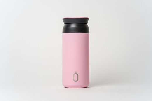 Xícara de café térmica Runbott 350ml rosa
