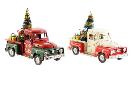 metallic christmas decoration vehicle