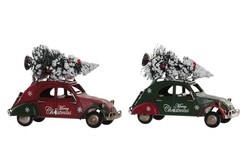 Vintage Metallic Christmas Vehicle 16x7x11 cms