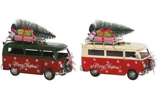 Vehiculo Vintage Navidad Decoracion Metal