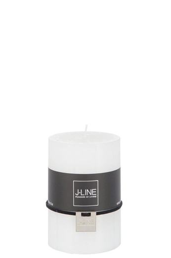 White Cylindrical Candle 48 hours Christmas