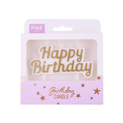 Birthday candle gold golden topper pme