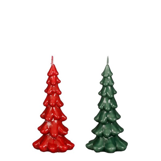 Vela de Navidad con forma de Arbol 16 cms alto Edelmann