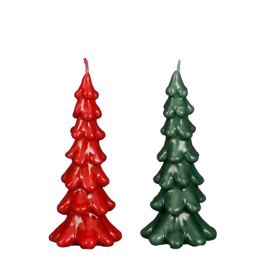 Vela de Navidad con forma de Arbol 21 cms alto Edelmann