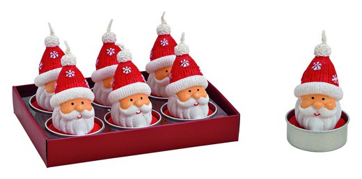 Vela Navidad con forma de Papa Noel Set 6 G Wurm