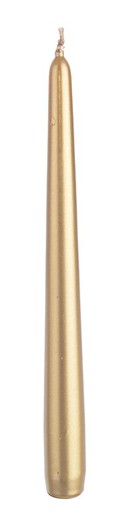 Gouden kerstkaars 25cm