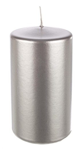 Silver christmas candle 7x13