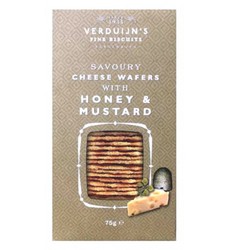 Wafers with cheese, honey and verduijn's mustard