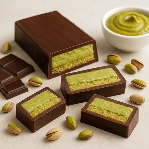 Chocolate Dubai y Cremas Pistacho