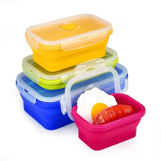 Fiambreras de Silicona Plegables Herméticas