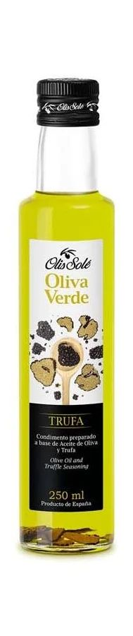 Aceite de Oliva Arbequina Trufa 250 ml AOVE Oliva Verde Olis Solé