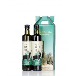 Aceite de Oliva Virgen Extra Santo Tomé Estuche Cartón 2 Botellas 500 ml Sierra de Cazorla Jaén