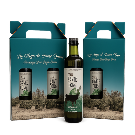 Aceite de Oliva Virgen Extra Santo Tomé Estuche Cartón 3 Botellas 500 ml Sierra de Cazorla Jaén