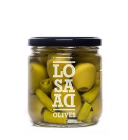 Aceitunas gordal sin hueso picante losada 345 g