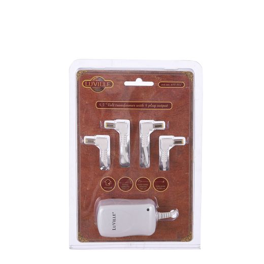 Adaptador de Corriente 4,5 V con 4 Salidas para Luces Decorativas Edelmann