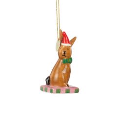 Adorno de Navidad Colgante Conejo Marrón 6 x 3,5 x 9 cm Edelmann