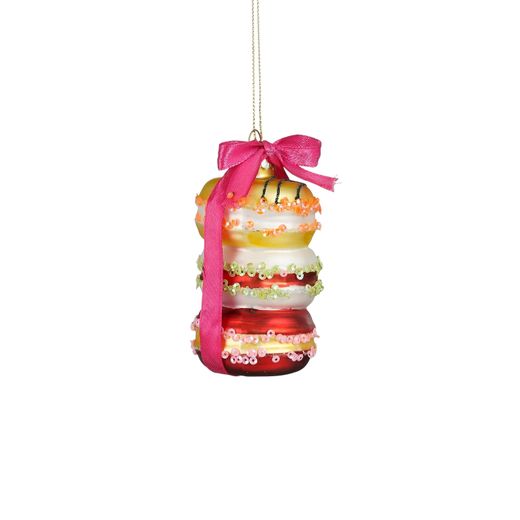 Adorno de Navidad Colgante Macaron Rojo 9 x 5 cm Edelmann