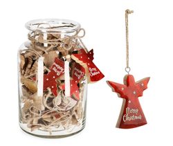 Adorno de Navidad Evelyn Ángel Rojo 4,8 cm Bizzotto