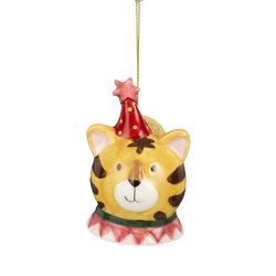 Adorno de Navidad Gato Marrón 5,5 x 5 x 8 cm Edelmann