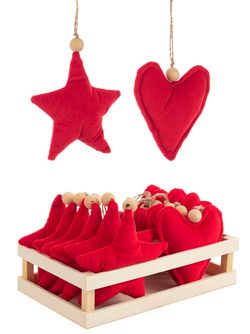 Adorno de Navidad Giada Rojo 2 Diseños Bizzotto