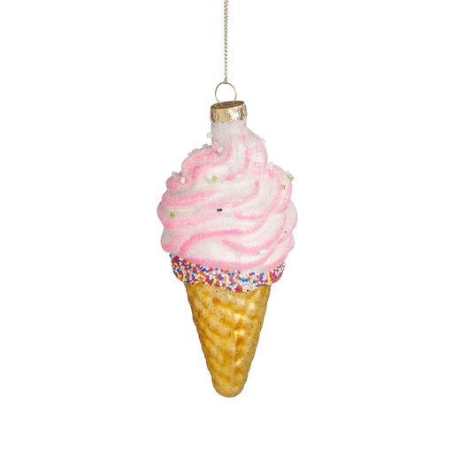 Adorno de Navidad Helado Rosa 13,5 x 6 cm Edelmann