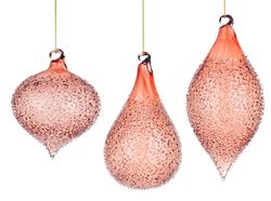 Adorno Navideño de Cristal Saturno Rojo Ch 3 Diseños Bizzotto