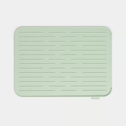 Alfombrilla escurreplatos de silicona 44x32 cm Verde Jade Brabantia
