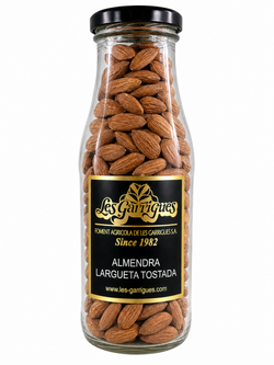 Almendra Largueta Tostada Botella Cristal 275 grs Les Garrigues