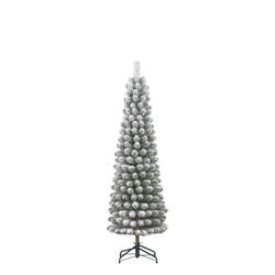 Slim Snowy Christmas Tree Charlton 280 Branches 185 cm Tall Edelmann