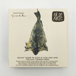 Bacalao Aceite Oliva ajo y pimienta negra Ar de Arte Conservas Galicia Gourmet 110 grs