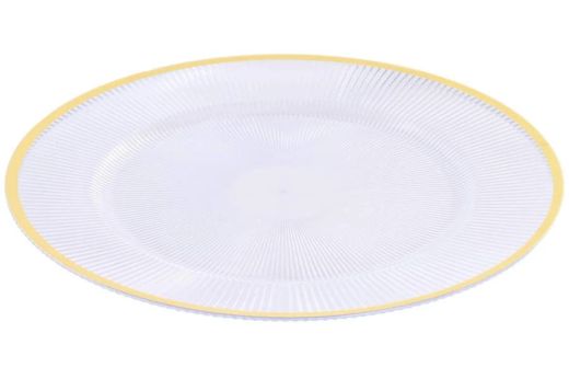 Bajoplato Dorado Decorativo de Navidad Ø 33 cm