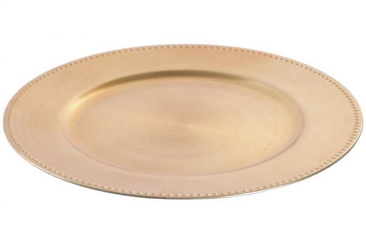 Bajoplato Dorado Liso de Navidad Ø 33 cm