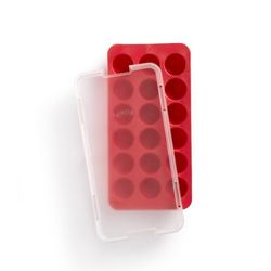 Bandeja cubitos hielo lekue redonda rojo
